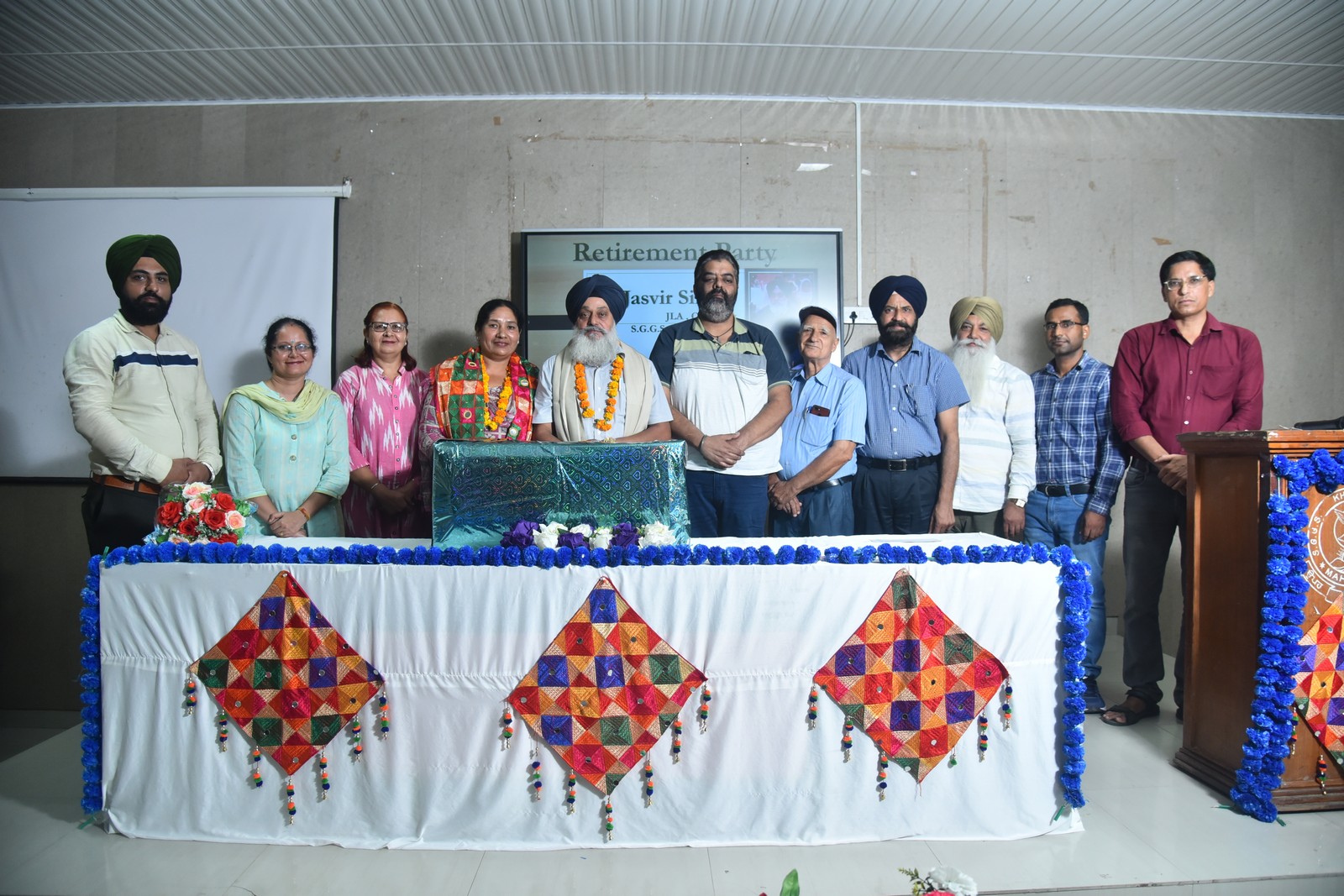 जे एल ए जसवीर सिंह की सेवानिवृत्ति पर विदाई समारोह का आयोजन